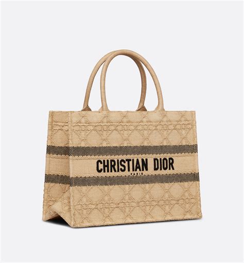 dior raffia tote